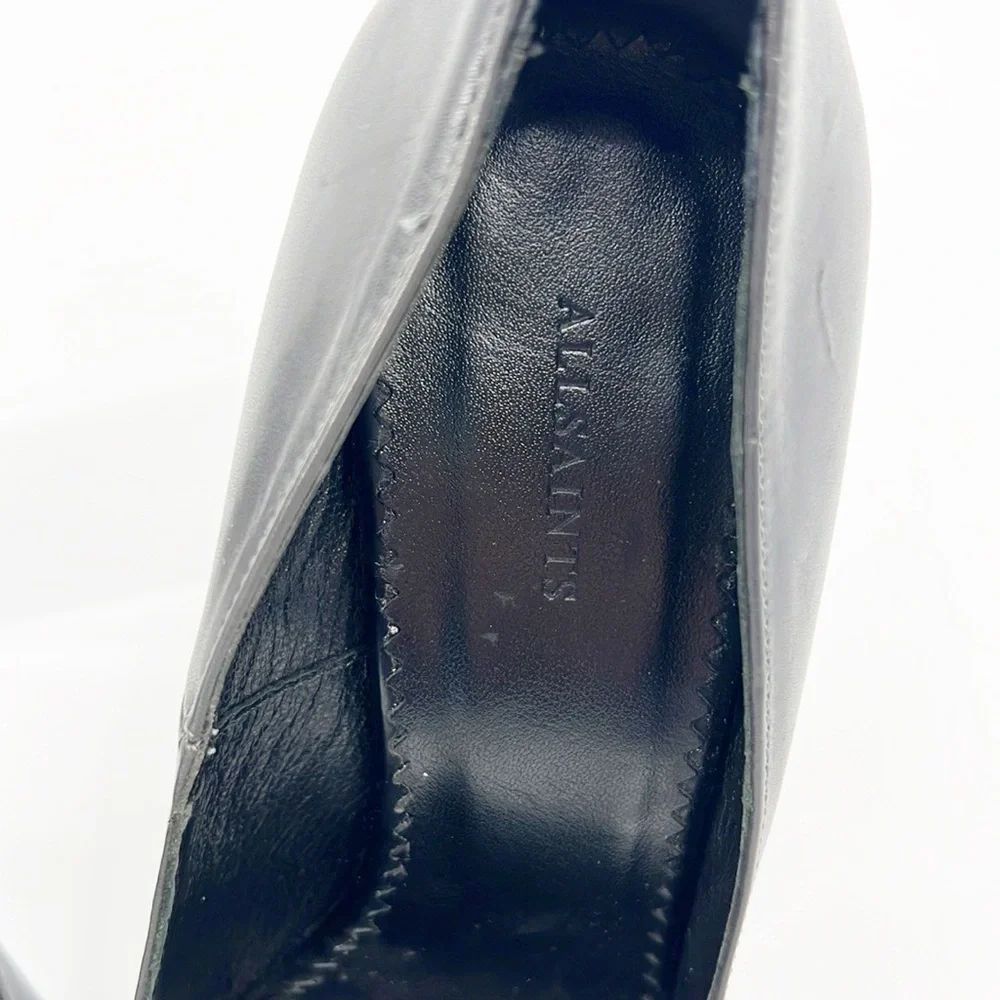All Saints Cubista Mirrored Heel Pumps Gray size 38 size 7 - Picture 10 of 14